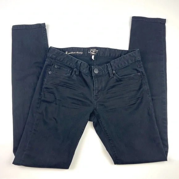 Ann Taylor Black Skinny Jeans Size 26 - Picture 1 of 6